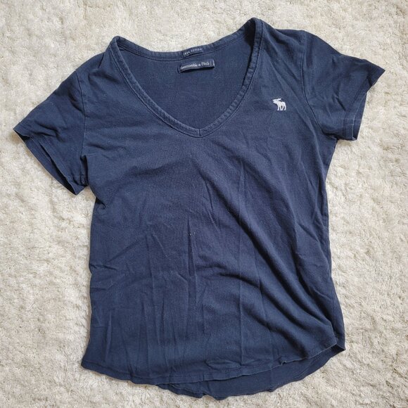 Blue V-neck tee - Picture 1 of 2